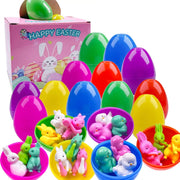 🐣 12 Prefilled Easter Eggs with Pull-Back Cars – Crack Open the Surprise!