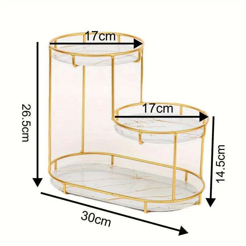 1pc Elegant Bathroom Organizer, Bathroom storage shelf Bathroom bathroom toiletries handstand Cosmetics storage shelf Desktop counter vanity shelf