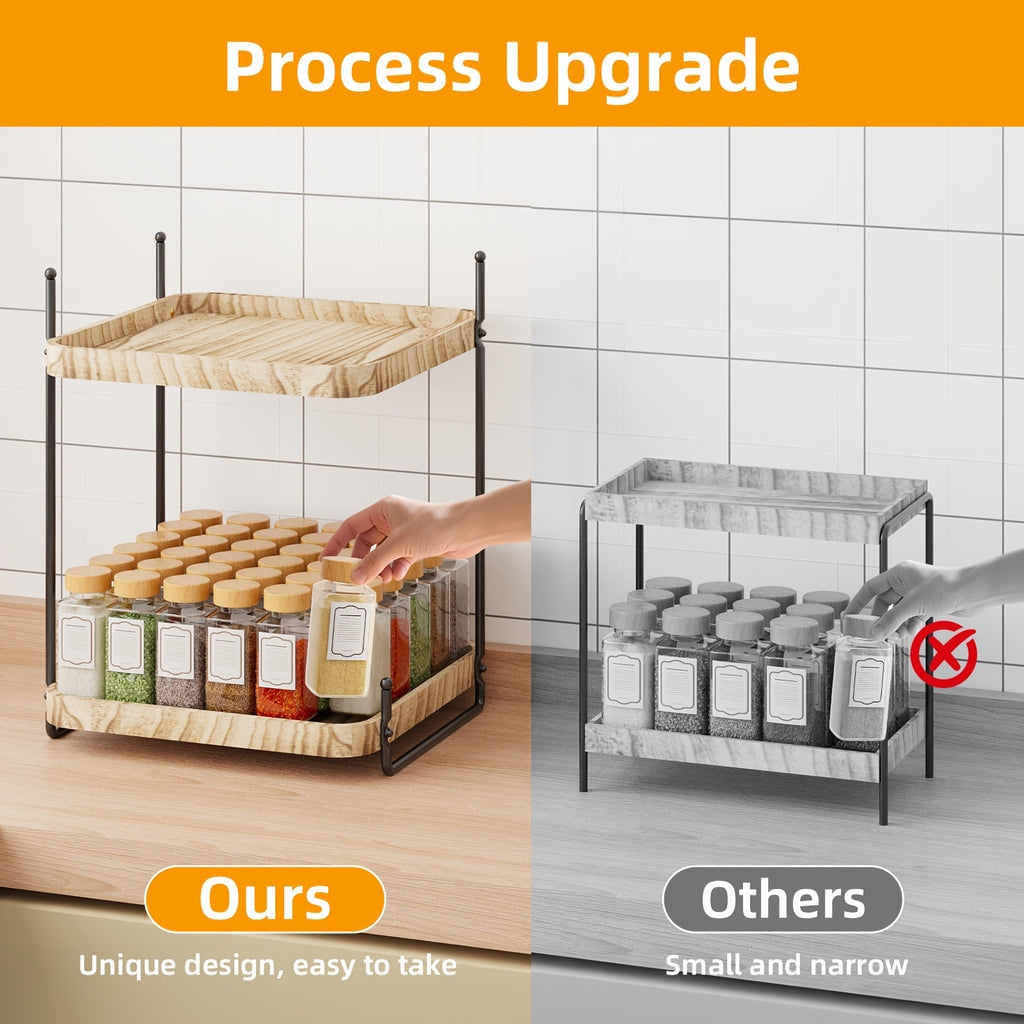 Whonline 2-Tier Bathroom Shelf, Freestanding Multipurpose Metal Shelving, Display Plants Flowers Bath Essentials, for Kitchen Bathroom Office And Christmas, Easy to Install, Saves Space