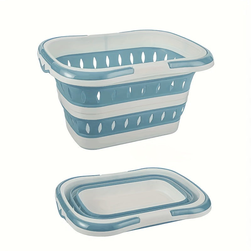 1pc Large Folding Clothes Basket For Household Wall Hanging Clothes Storage Basket Bathroom Laundry Basket Plastic - High Quality Perfect Mother'S Day Gift, Laundry Baskets