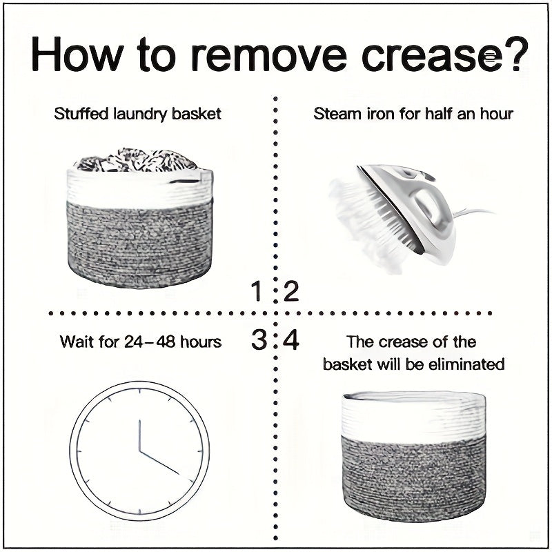 22.98gal\u002F27.74gal Extra Large Laundry Hamper, Blanket Basket, Cotton Laundry Basket Dirty Clothes Hamper with Handles for Living Room, Large Basket Pillows, Blankets, Clothes, Laundry Hampers