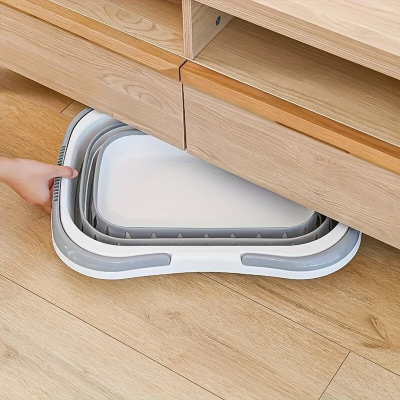 1pc Large Folding Clothes Basket For Household Wall Hanging Clothes Storage Basket Bathroom Laundry Basket Plastic - High Quality Perfect Mother'S Day Gift, Laundry Baskets