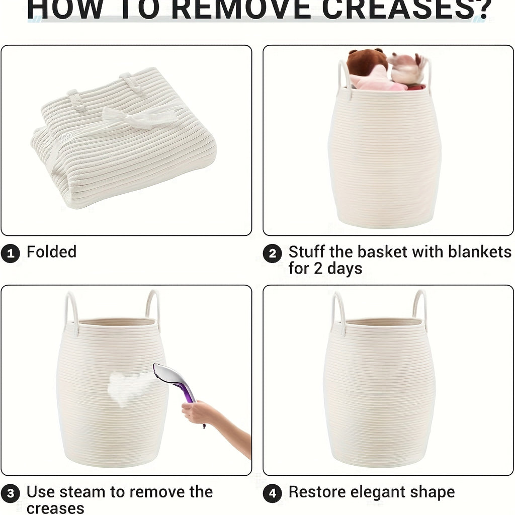 1pc Foldable Boho Laundry Basket - 22\