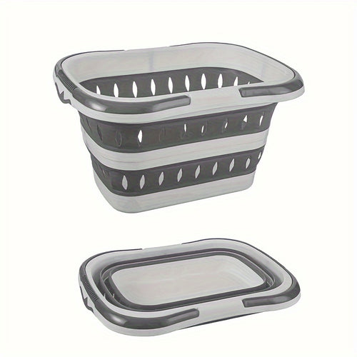 1pc Large Folding Clothes Basket For Household Wall Hanging Clothes Storage Basket Bathroom Laundry Basket Plastic - High Quality Perfect Mother'S Day Gift, Laundry Baskets