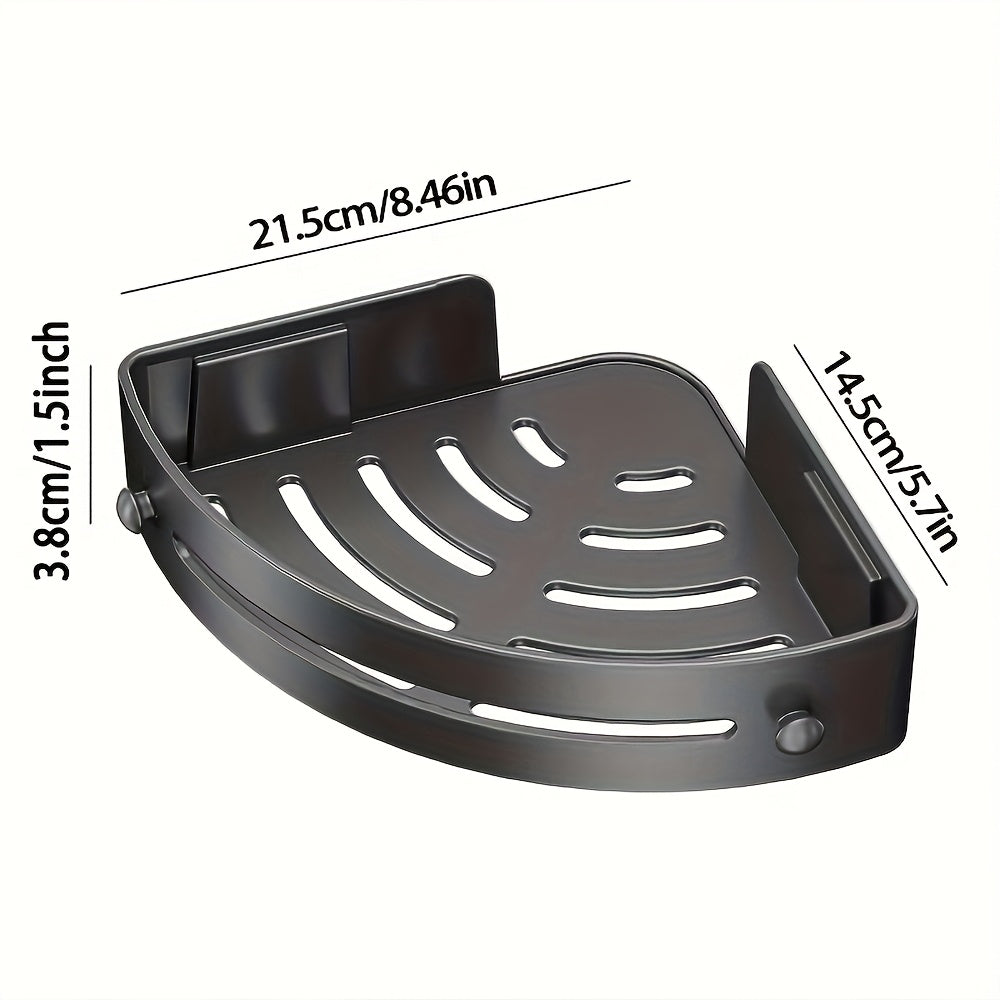 2 Layer Nail Free Bathroom Shelf, Corner Shower Shelf for Shampoo, Great Storage for Bathroom Supplies, Shelves