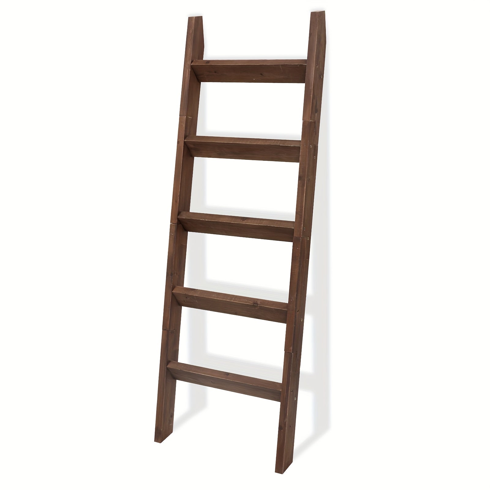 5-Foot Wooden Ladder for Blankets, a Decorative Piece for The Living Room, Designed to Lean Against The Wall, Perfect for Showcasing Quilts, And Can Also Serve As a Towel Rack in The Bathroom