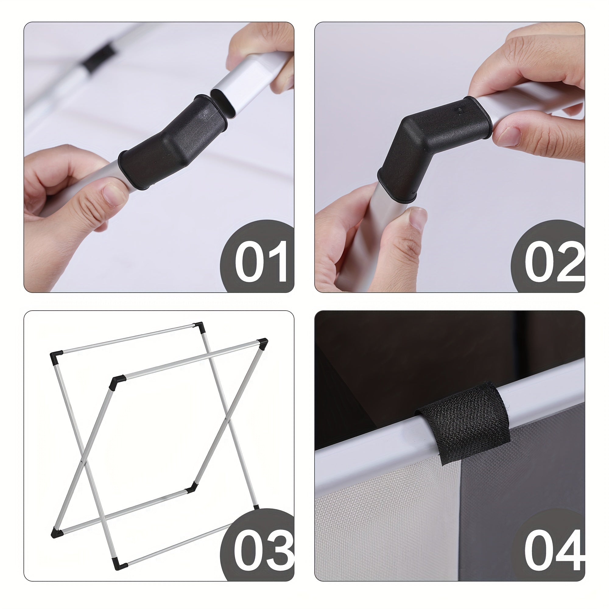 1pc Large Rectangular Laundry Hamper Basket with Handles - Durable Fabric, Dark Grey\u002FWhite\u002FBlack Options, Multi-Component Design for Home, College Dorm, Bathroom & Bedroom - Stylish & Functional Clothes Storage Organizer, Laundry Baskets