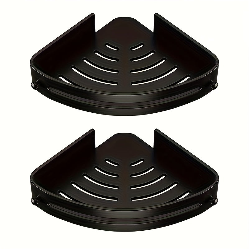 2 Layer Nail Free Bathroom Shelf, Corner Shower Shelf for Shampoo, Great Storage for Bathroom Supplies, Shelves