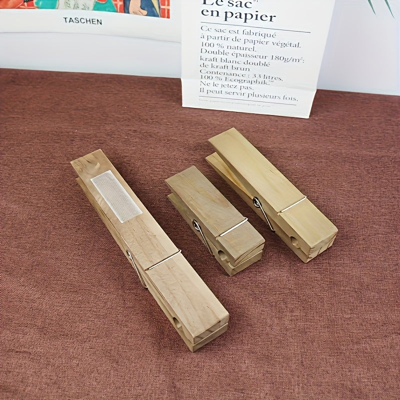 Set Of 3, Rustic Wooden Hooked Towel Rack - Wall Mounted, Large Capacity, Rust Resistant Bathroom Organizer - Hooks